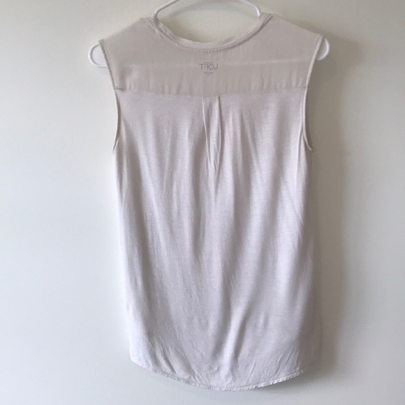 LOFT TANK WITH SHEER NECKLINE - Picture 3 of 3